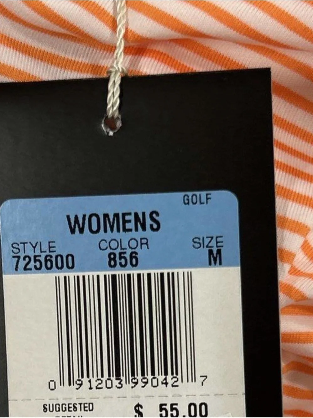 Nike Women’s Orange Striped Sleeveless Polo Tank